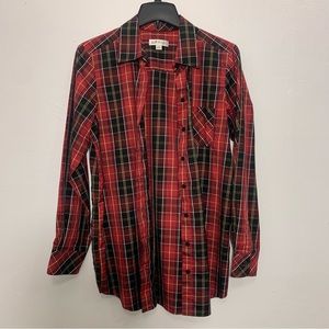 Orvis women’s 100% cotton plaid button down shirt size 10